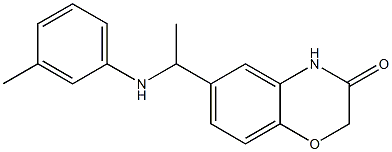 6-{1-[(3-methylphenyl)amino]ethyl}-3,4-dihydro-2H-1,4-benzoxazin-3-one 结构式