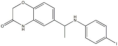 6-{1-[(4-iodophenyl)amino]ethyl}-3,4-dihydro-2H-1,4-benzoxazin-3-one 结构式