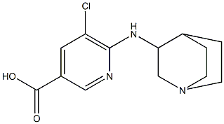 6-{1-azabicyclo[2.2.2]octan-3-ylamino}-5-chloropyridine-3-carboxylic acid 结构式