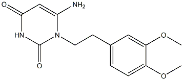 6-amino-1-[2-(3,4-dimethoxyphenyl)ethyl]-1,2,3,4-tetrahydropyrimidine-2,4-dione 结构式