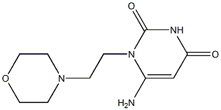 6-amino-1-[2-(morpholin-4-yl)ethyl]-1,2,3,4-tetrahydropyrimidine-2,4-dione 结构式