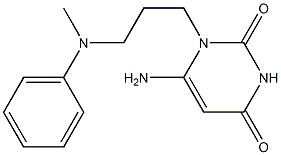 6-amino-1-{3-[methyl(phenyl)amino]propyl}-1,2,3,4-tetrahydropyrimidine-2,4-dione 结构式