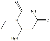 6-amino-1-ethyl-1,2,3,4-tetrahydropyrimidine-2,4-dione 结构式