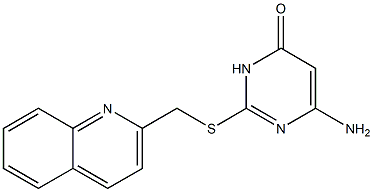 6-amino-2-[(quinolin-2-ylmethyl)sulfanyl]-3,4-dihydropyrimidin-4-one 结构式