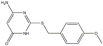 6-amino-2-{[(4-methoxyphenyl)methyl]sulfanyl}-3,4-dihydropyrimidin-4-one 结构式