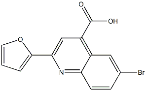 6-bromo-2-(furan-2-yl)quinoline-4-carboxylic acid 结构式