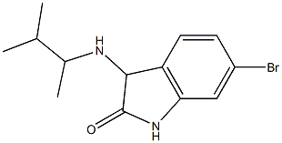 6-bromo-3-[(3-methylbutan-2-yl)amino]-2,3-dihydro-1H-indol-2-one 结构式