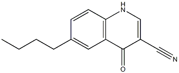 6-butyl-4-oxo-1,4-dihydroquinoline-3-carbonitrile 结构式