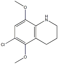 6-chloro-5,8-dimethoxy-1,2,3,4-tetrahydroquinoline 结构式
