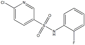 6-chloro-N-(2-fluorophenyl)pyridine-3-sulfonamide 结构式