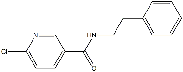 6-chloro-N-(2-phenylethyl)pyridine-3-carboxamide 结构式