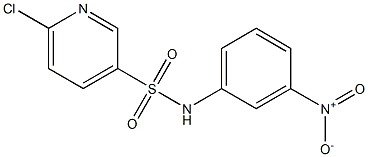 6-chloro-N-(3-nitrophenyl)pyridine-3-sulfonamide 结构式