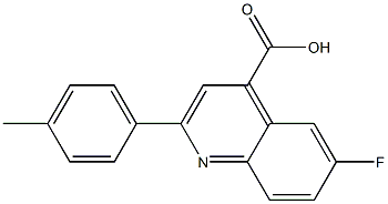 6-fluoro-2-(4-methylphenyl)quinoline-4-carboxylic acid 结构式