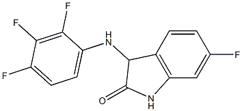 6-fluoro-3-[(2,3,4-trifluorophenyl)amino]-2,3-dihydro-1H-indol-2-one 结构式