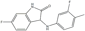 6-fluoro-3-[(3-fluoro-4-methylphenyl)amino]-2,3-dihydro-1H-indol-2-one 结构式