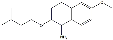 6-methoxy-2-(3-methylbutoxy)-1,2,3,4-tetrahydronaphthalen-1-amine 结构式