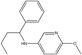 6-methoxy-N-(1-phenylbutyl)pyridin-3-amine 结构式