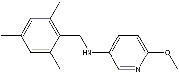 6-methoxy-N-[(2,4,6-trimethylphenyl)methyl]pyridin-3-amine 结构式
