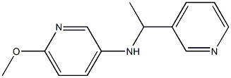 6-methoxy-N-[1-(pyridin-3-yl)ethyl]pyridin-3-amine 结构式