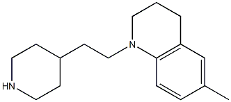 6-methyl-1-[2-(piperidin-4-yl)ethyl]-1,2,3,4-tetrahydroquinoline 结构式