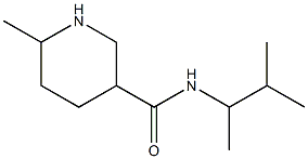 6-methyl-N-(3-methylbutan-2-yl)piperidine-3-carboxamide 结构式