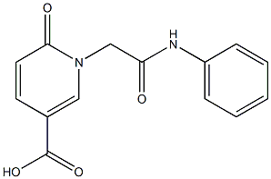 6-oxo-1-[(phenylcarbamoyl)methyl]-1,6-dihydropyridine-3-carboxylic acid 结构式