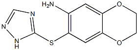 7-(1H-1,2,4-triazol-5-ylsulfanyl)-2,3-dihydro-1,4-benzodioxin-6-amine 结构式