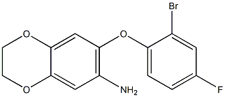 7-(2-bromo-4-fluorophenoxy)-2,3-dihydro-1,4-benzodioxin-6-amine 结构式