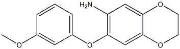 7-(3-methoxyphenoxy)-2,3-dihydro-1,4-benzodioxin-6-amine 结构式