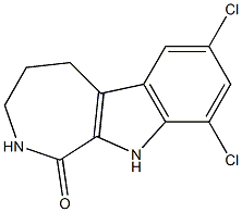 7,9-dichloro-1H,2H,3H,4H,5H,10H-azepino[3,4-b]indol-1-one 结构式