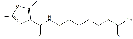 7-[(2,5-dimethyl-3-furoyl)amino]heptanoic acid 结构式