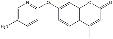 7-[(5-aminopyridin-2-yl)oxy]-4-methyl-2H-chromen-2-one 结构式