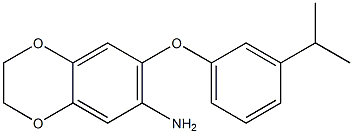 7-[3-(propan-2-yl)phenoxy]-2,3-dihydro-1,4-benzodioxin-6-amine 结构式