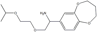 7-{1-amino-2-[2-(propan-2-yloxy)ethoxy]ethyl}-3,4-dihydro-2H-1,5-benzodioxepine 结构式