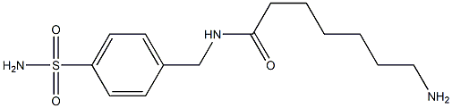 7-amino-N-[(4-sulfamoylphenyl)methyl]heptanamide 结构式