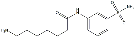 7-amino-N-[3-(aminosulfonyl)phenyl]heptanamide 结构式