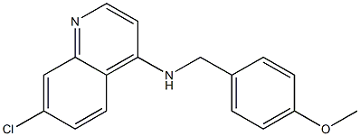 7-chloro-N-[(4-methoxyphenyl)methyl]quinolin-4-amine 结构式