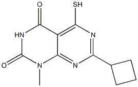 7-cyclobutyl-5-mercapto-1-methylpyrimido[4,5-d]pyrimidine-2,4(1H,3H)-dione 结构式