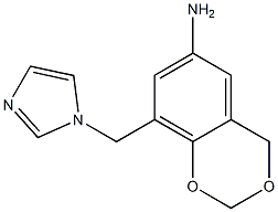 8-(1H-imidazol-1-ylmethyl)-2,4-dihydro-1,3-benzodioxin-6-amine 结构式