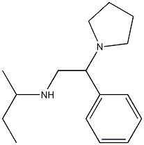 butan-2-yl[2-phenyl-2-(pyrrolidin-1-yl)ethyl]amine 结构式