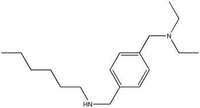 diethyl({4-[(hexylamino)methyl]phenyl}methyl)amine 结构式