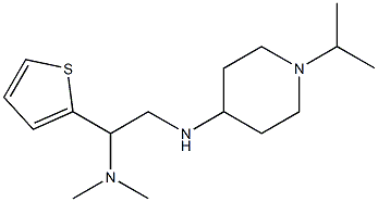 dimethyl(2-{[1-(propan-2-yl)piperidin-4-yl]amino}-1-(thiophen-2-yl)ethyl)amine 结构式