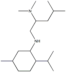 dimethyl(4-methyl-1-{[5-methyl-2-(propan-2-yl)cyclohexyl]amino}pentan-2-yl)amine 结构式