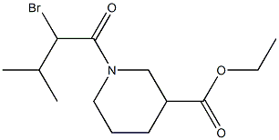 ethyl 1-(2-bromo-3-methylbutanoyl)piperidine-3-carboxylate 结构式