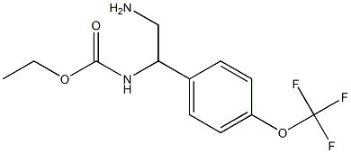 ethyl 2-amino-1-[4-(trifluoromethoxy)phenyl]ethylcarbamate 结构式