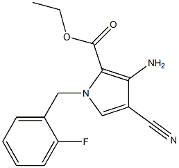 ethyl 3-amino-4-cyano-1-[(2-fluorophenyl)methyl]-1H-pyrrole-2-carboxylate 结构式