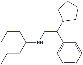 heptan-4-yl[2-phenyl-2-(pyrrolidin-1-yl)ethyl]amine 结构式