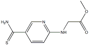 methyl {[5-(aminocarbonothioyl)pyridin-2-yl]amino}acetate 结构式