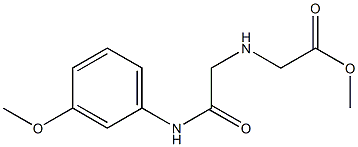 methyl 2-({[(3-methoxyphenyl)carbamoyl]methyl}amino)acetate 结构式