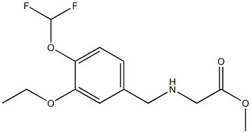 methyl 2-({[4-(difluoromethoxy)-3-ethoxyphenyl]methyl}amino)acetate 结构式